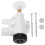4Ensembles Kit De Valve Toilette Rv ABS Durable Et Étanche 3