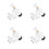 4Ensembles Kit De Valve Toilette Rv ABS Durable Et Étanche 8