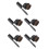 5Sets Black Plastic Beard Styling Brush Kit with Neck Duster for Men 3