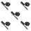 5Sets Black Plastic Beard Styling Brush Kit with Neck Duster for Men 4