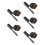 5Sets Black Plastic Beard Styling Brush Kit with Neck Duster for Men 5