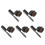 5Sets Black Plastic Beard Styling Brush Kit with Neck Duster for Men 6
