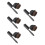 5Sets Black Plastic Beard Styling Brush Kit with Neck Duster for Men 7