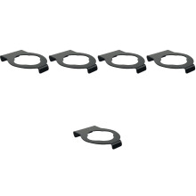 5Ensembles Support Mural Noir Pour Ballons De Sport Rangement Décor