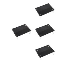 4Pièces Table De Camping Compacte Noire En Alliage D'aluminium Pliable