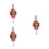 3Pcs Heavy Duty Electronic Scale Red with Accurate Digital LCD 7