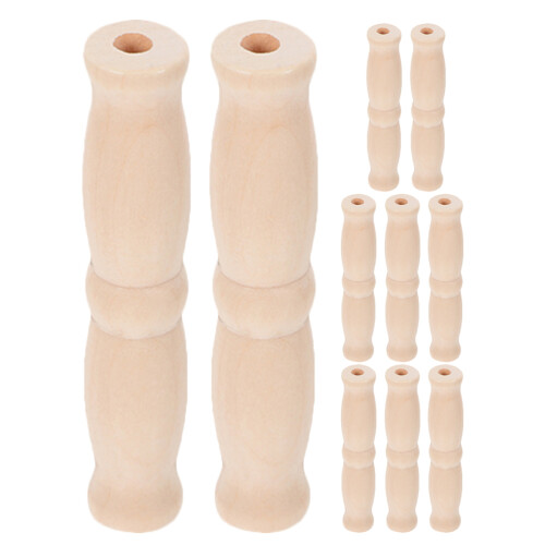30Pcs Light Yellow Wooden Bucket Carrying Handle Replacement for Pails 1