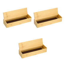 3Pièces Organiseur Bambou Khaki Case À Cuisine