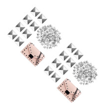 200St Zilveren Punk Rivets En Spikes Flatback Voor Creatieve Mode