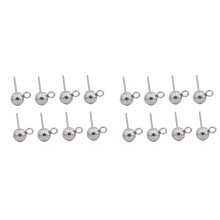 40Pièces Accessoires Boucles D'oreilles DIY Acier Fins Légers Argentés