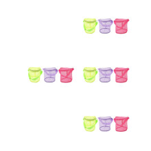12Pièces Sacs De Enfants Filet Colorés Sac Rangement Jouets