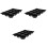 3Pcs Supermarket Black Plastic Fruit Display Holder with Compartments 4