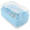 2Pcs Sky-Blue Soap Foaming Box with Roller Travel Soap Holder 9