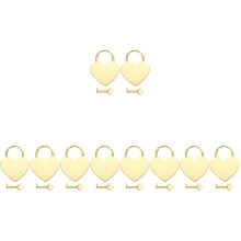 10Ensembles Mini Cadenas Dorés Forme Pour Voyage Décoration