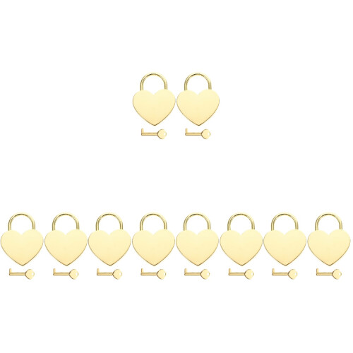 10Ensembles Mini Cadenas Dorés Forme Pour Voyage Décoration