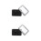 2Ensembles Cache-Jeu De Direction Aluminium Noir Pour 9