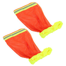 4Pièces Protection Cou Réfléchissante Couvre-Casque Orange Respirant