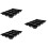 3Pcs Supermarket Black Plastic Fruit Display Holder with Compartments 7