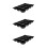 3Pcs Supermarket Black Plastic Fruit Display Holder with Compartments 8