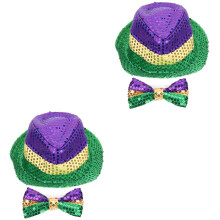 2Ensembles Ensemble Bow Tie Chapeaux Colorés Décoratifs