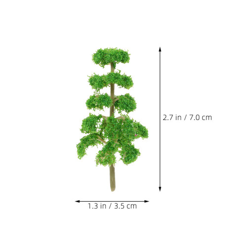 30Pièces Mini Arbres Verts Plastique Pour Train Modélisme 1