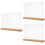 3Pièces Porte-Menu Transparent ABS Et Bois Support Stable Pour Table 1