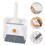 2Sets Brush and Dustpan Set Miniature Lightweight Cleaning Kit 3