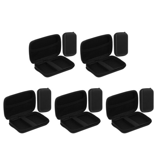10Pièces Sac De Rangement Microphone Sans Fil Noir Eva Durable