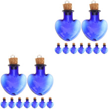 20Pièces Mini Bocaux En Verre Bleus Liège Pour Artisanat