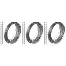 3Pièces Câble Inox Gaine Argenté Pour Usages Suspendus