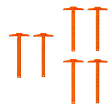 6Pièces Règle En T Orange Double Échelle Mesure Précise