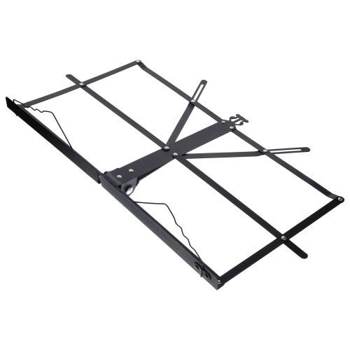 2Pcs Adjustable Folding Music Stand Black Iron Storage Rack