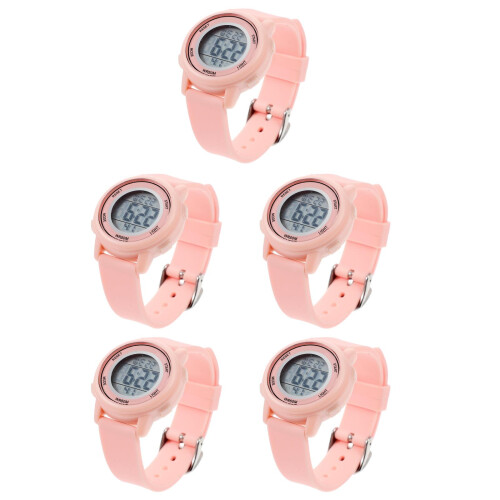 5Pièces Numériques Enfants Rose Étanche Date Cadeau