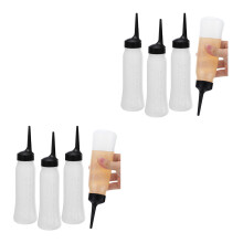 6St Duidelijke Haarverf Applicator Flessen Voor Shampoo & Lotion