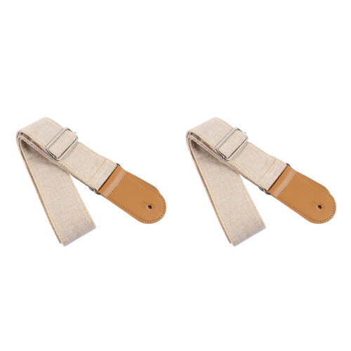 2Pièces Accessoires Guitare Beige Ajustables En Matériau Robuste