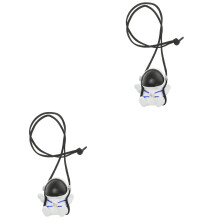 2Pièces Ornements Suspendus Astronautes Multicolores Décor Rétroviseur