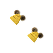 2Pièces Bonnet Tricot Enfants Style Et Hiver