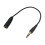 2Pièces Câble Extension Jack 3.5mm Noir, Idéale Pour Écouteurs Stéréo 2