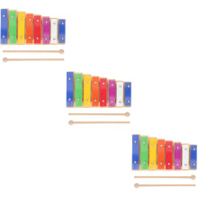 3Sets Xylofoon Voor Kinderen 8 Tonen Kleurrijk Muziekinstrument
