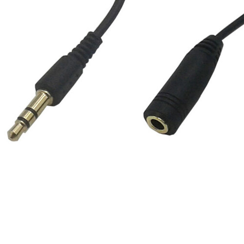 2Pièces Câble Extension Jack 3.5mm Noir, Idéale Pour Écouteurs Stéréo 2