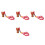4Pièces Instruments Mini Bois Colliers Bijoux Multicolores 5