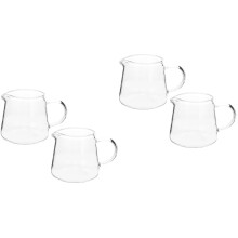 4Pièces Tasses En Verre Transparentes Pour Café, Lait Condiments