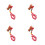 4Pièces Instruments Mini Bois Colliers Bijoux Multicolores 6