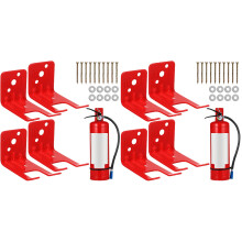 2Ensembles Support Mural Extincteur Fer Rouge Kit Fixation