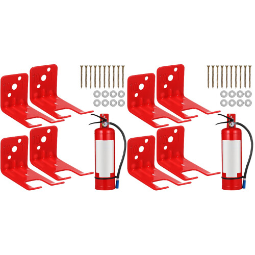 2Ensembles Support Mural Extincteur Fer Rouge Kit Fixation