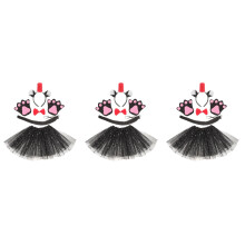 3Ensembles Costume Chat Cosplay Oreilles Queue Nœud Coloré