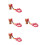 4Pièces Instruments Mini Bois Colliers Bijoux Multicolores 8