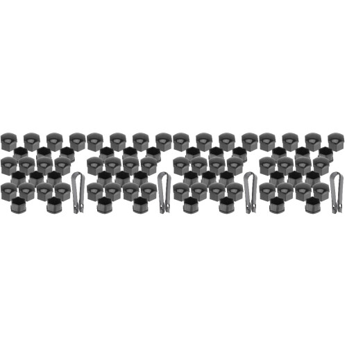 160Pièces Cache Écrous Roues Nylon Noir Durable Accessoires