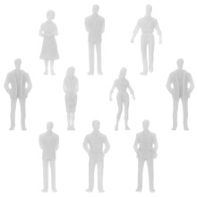 60Pcs White Miniature Human Figures Lifelike Models for Diorama Scenes
