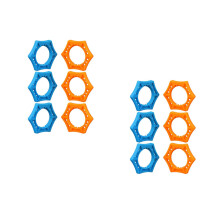 12Pièces Anneaux Anti-Roulis Micro En Silicone Multicolores Durables